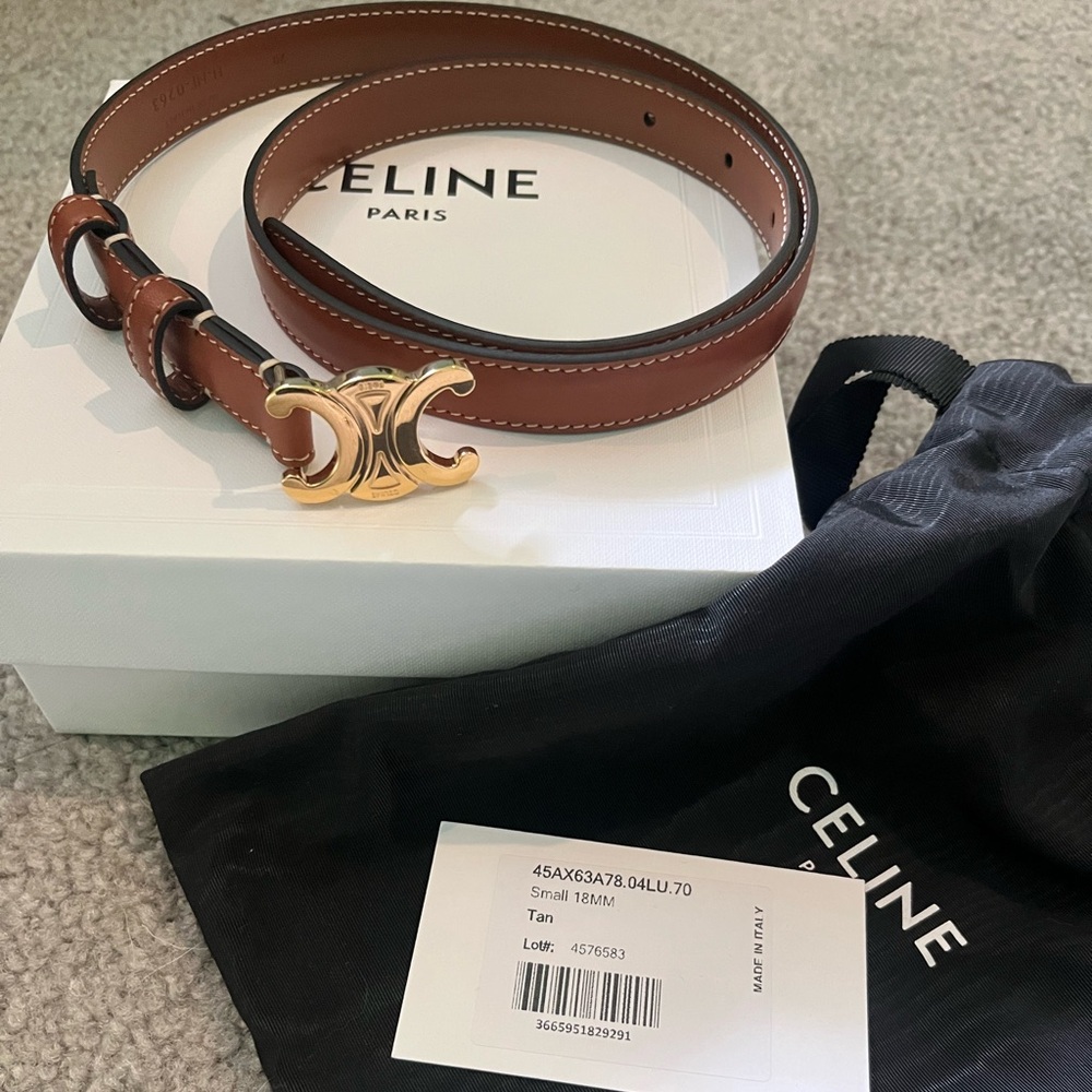 Celine Small 18mm Belt Size 70